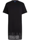 Karl Lagerfeld Jeans Logo-print Dress In Black