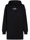 Karl Lagerfeld Jeans Logo-print Hooded Dress In Black