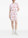 Karl Lagerfeld Jeans Logo-print Sheer Mini Dress In White