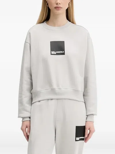 Karl Lagerfeld Jeans Logo-print Sweatshirt In Gray