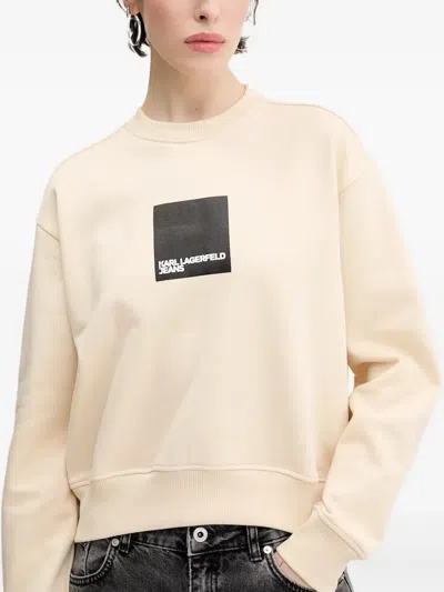Karl Lagerfeld Jeans Logo-print Sweatshirt In Neutral