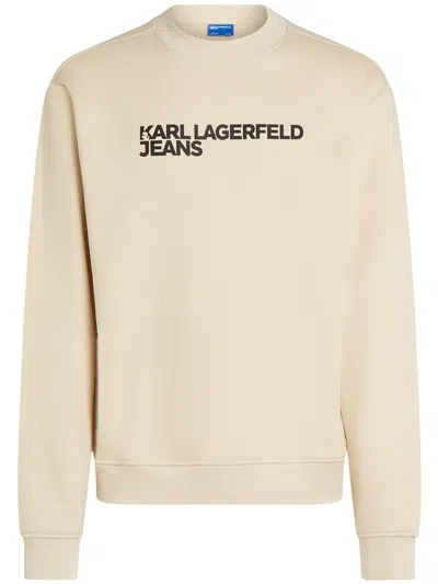 Karl Lagerfeld Jeans Logo-print Sweatshirt In Neutrals
