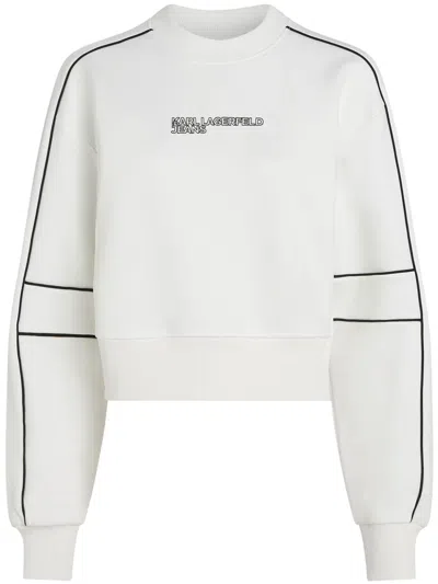 Karl Lagerfeld Jeans Logo-print Sweatshirt In White