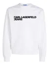 Karl Lagerfeld Jeans Logo-print Sweatshirt In White
