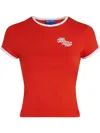 Karl Lagerfeld Jeans Logo-print T-shirt In Red