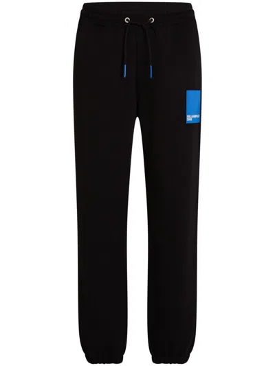 Karl Lagerfeld Jeans Logo-print Track Pants In Black