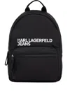Karl Lagerfeld Jeans Logo-print Zip-pocket Backpack In Black