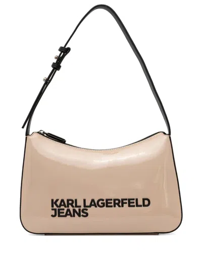 Karl Lagerfeld Jeans Logo Shoulder Bag In Neutrals