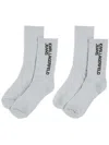 Karl Lagerfeld Jeans Logo Socks (set Of Two) In Grey
