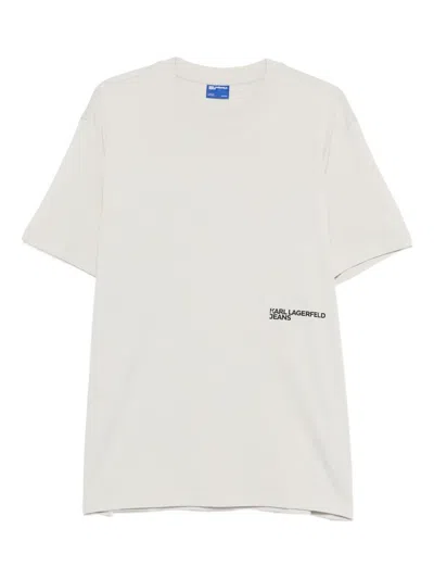 Karl Lagerfeld Jeans Logo T-shirt In Neutral