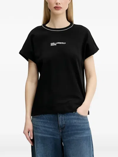 Karl Lagerfeld Jeans Logo T-shirt In Black