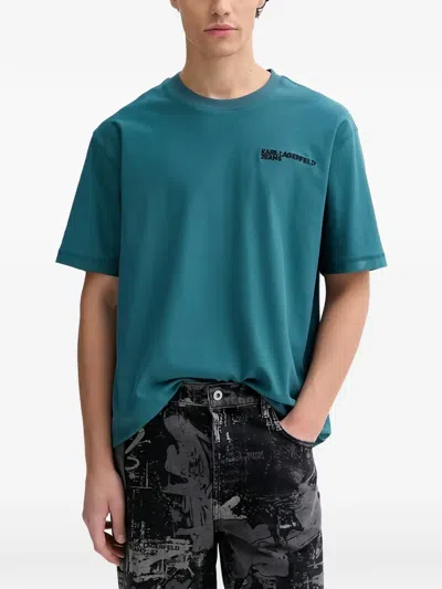 Karl Lagerfeld Jeans Logo T-shirt In Blue