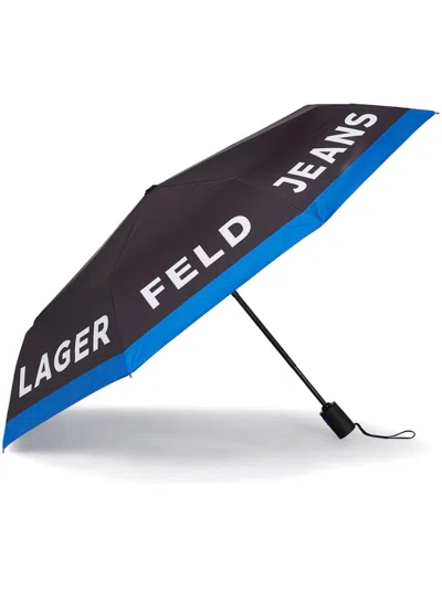 Karl Lagerfeld Jeans Logo Umbrella In Black