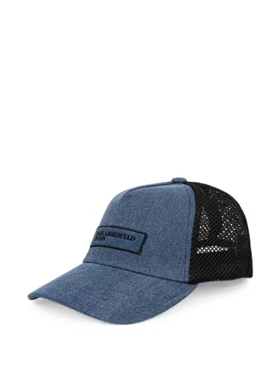 Karl Lagerfeld Jeans Logo-patch Mesh-panel Trucker Cap In Multi