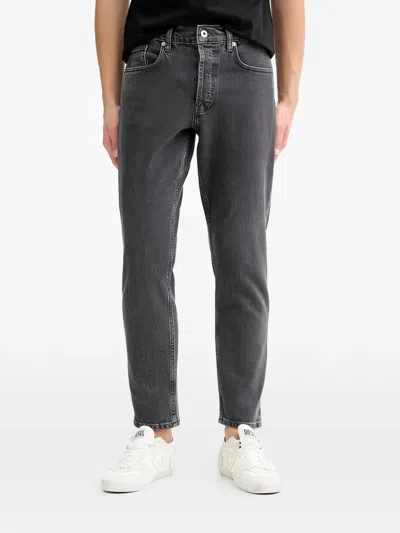 Karl Lagerfeld Jeans Logo-patch Slim Jeans In Gray