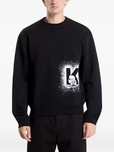 Karl Lagerfeld Jeans Logo-print Sweatshirt In Black