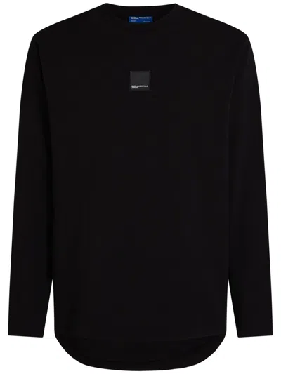 Karl Lagerfeld Jeans Long-sleeve T-shirt In 黑色