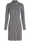 Karl Lagerfeld Jeans Long-sleeved Knitted Dress In Black