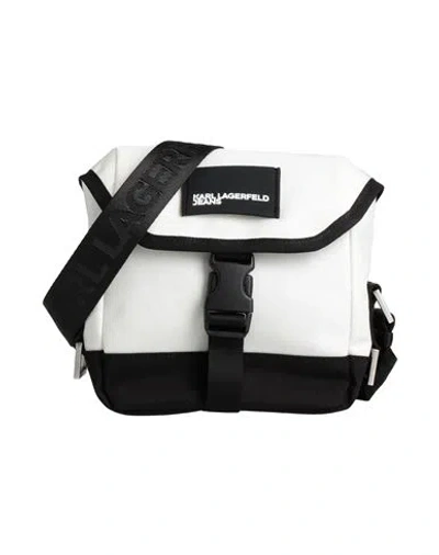 Karl Lagerfeld Jeans Man Cross-body Bag White Size - Polyamide, Polyurethane