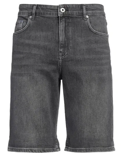 Karl Lagerfeld Jeans Man Denim Shorts Charcoal Size 34 Organic Cotton, Elastane In Grey