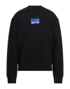 Karl Lagerfeld Jeans Man Sweatshirt Black Size Xl Organic Cotton In Black