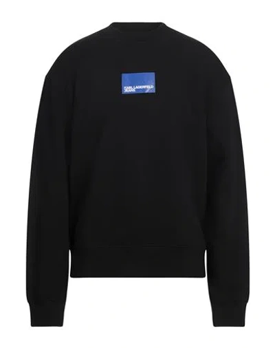 KARL LAGERFELD JEANS KARL LAGERFELD JEANS MAN SWEATSHIRT BLACK SIZE XL ORGANIC COTTON