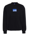 Karl Lagerfeld Jeans Man Sweatshirt Black Size Xl Organic Cotton In Black