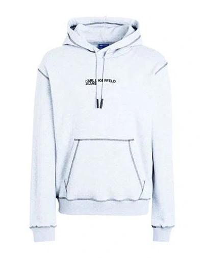 Karl Lagerfeld Jeans Man Sweatshirt Light Grey Size Xl Organic Cotton, Recycled Polyester