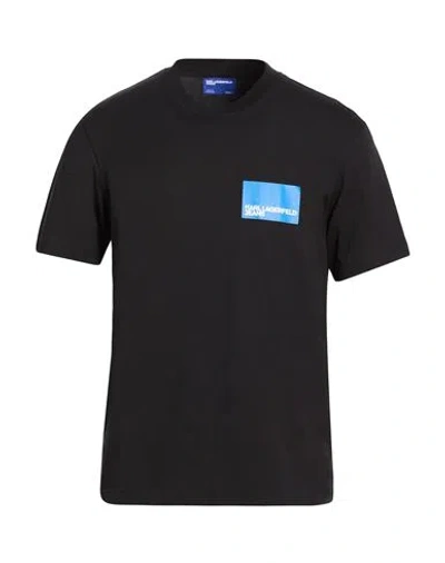Karl Lagerfeld Jeans Man T-shirt Black Size S Cotton