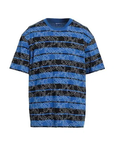 Karl Lagerfeld Jeans Man T-shirt Blue Size M Organic Cotton