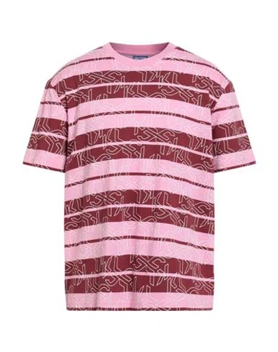 Karl Lagerfeld Jeans Man T-shirt Pink Size S Organic Cotton