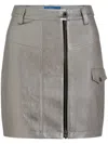 Karl Lagerfeld Jeans Metallic Mini Skirt In Grey