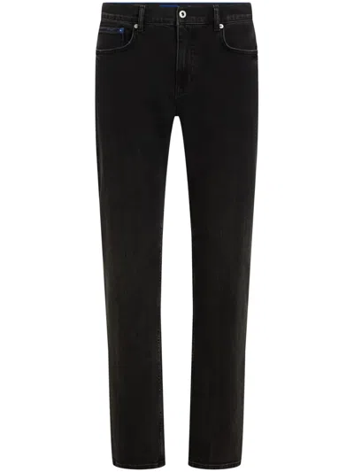 Karl Lagerfeld Jeans Mid-rise Straight-leg Jeans In Black