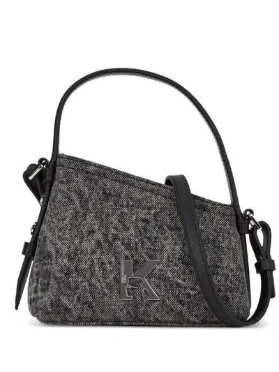 Karl Lagerfeld Jeans Mini Denim Tote Bag In Gray