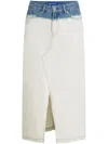 Karl Lagerfeld Jeans Jeans-midirock Mit Farbverlauf In Weiss