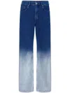 Karl Lagerfeld Jeans Ombré-effect Straight Jeans In Blue