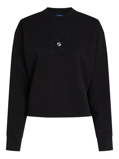 Karl Lagerfeld Jeans Organic Cotton Sweatshirt In Burgundy