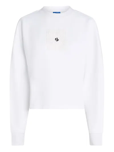 Karl Lagerfeld Jeans Organic Cotton Sweatshirt In White