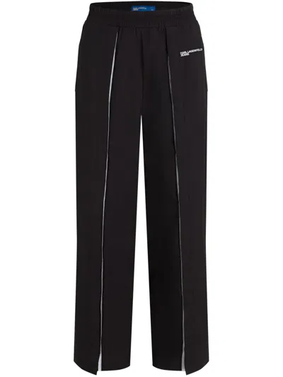 Karl Lagerfeld Jeans Panelled Track Pants In Black