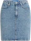 Karl Lagerfeld Jeans Patchwork-jeansrock In Blau