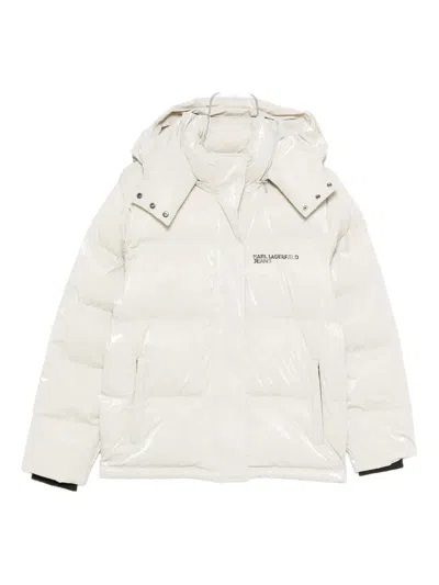 Karl Lagerfeld Jeans Pearlized Jacket In Neutral