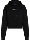 Karl Lagerfeld Jeans Pintuck Hoodie In Black