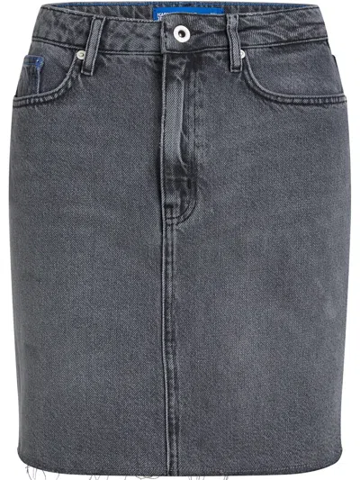 Karl Lagerfeld Jeans Midirock Mit Print In Grau