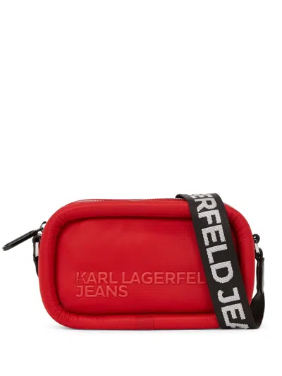 Karl Lagerfeld Jeans Puffy Cross Body Bag In Red