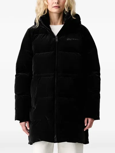 Karl Lagerfeld Jeans Quilted Zip-up Coat In Black