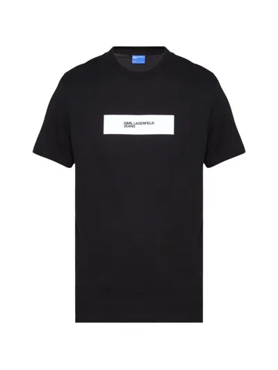 Karl Lagerfeld Jeans Reflective Slim T-shirt In Black