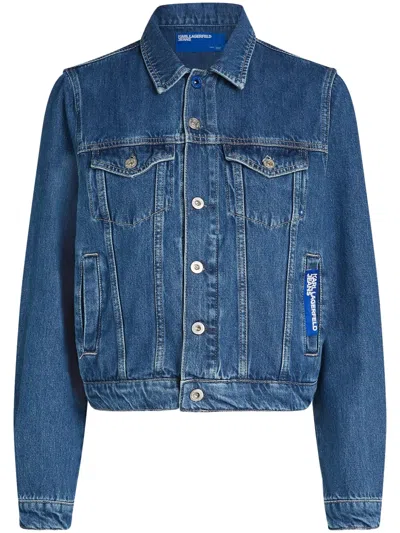 Karl Lagerfeld Jeans Regular-fit Denim Jacket In Blue