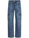 Karl Lagerfeld Jeans Relaxed Utility Jeans In 蓝色