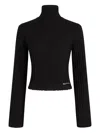 Karl Lagerfeld Jeans Ribbed Turtleneck Sweater In Black
