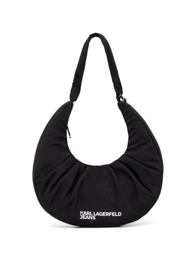 Karl Lagerfeld Jeans Ruched Tote Bag In Black